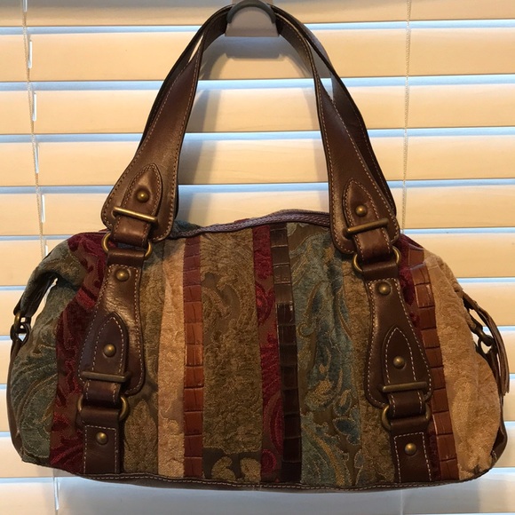 fossil tapestry bag
